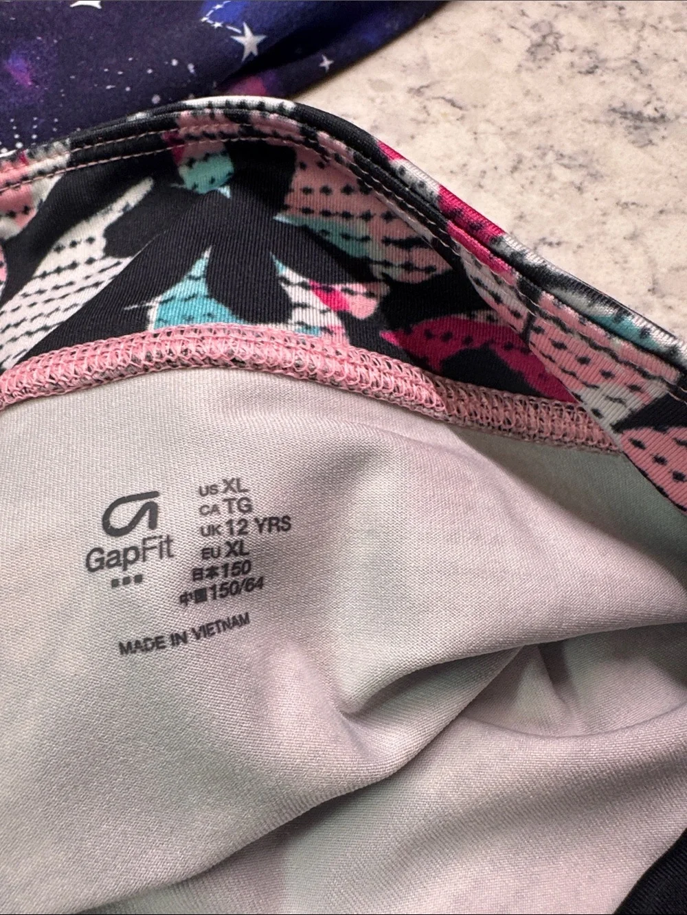 Girls Patterned Active Leggings - Pack of 3 Justice,Gap, Sugar Jade Sz Xl